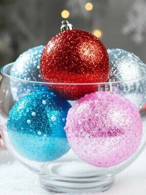 Vickerman Glitter Hail Ball Ornament Christmas Decor Holiday Decoration Gift